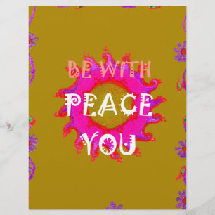 En-tête De Lettre Inspiration "Peace Be With You" Vector Design