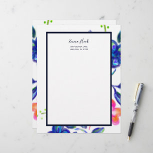 En-tête De Lettre Jardin fleuri