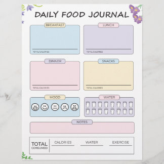 En-tête De Lettre Journal quotidien des aliments