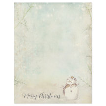 Joyeux Noël Bonhomme de Neige Flocons Hiver