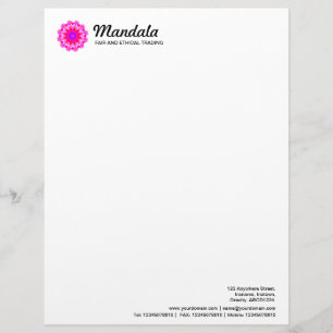 En-tête De Lettre Kaleidoscopic Mandala 027