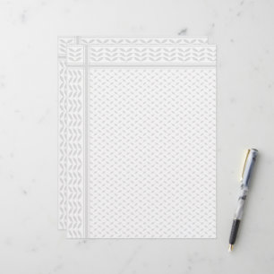 En-tête De Lettre Keffiyeh symbole de la résistance palestinienne mo