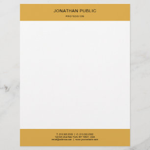 En-tête De Lettre La tendance colore le modèle simple blanc jaune
