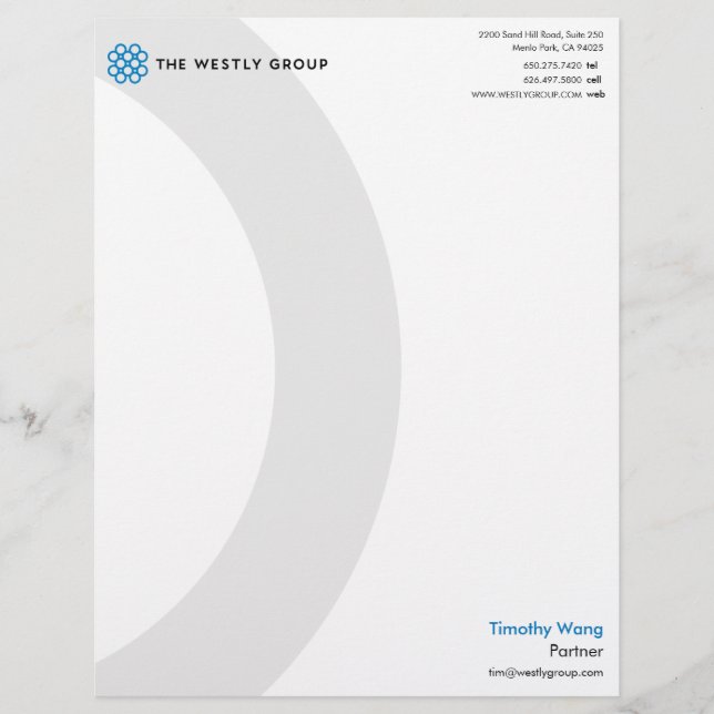 En-tête De Lettre Le groupe Westly | Carte de visite de logos (Devant)