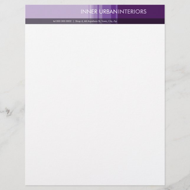 En-tête De Lettre LETTERHEAD MODERNE :: bande movale 4 (Devant)