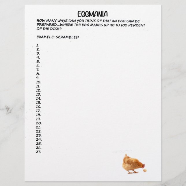 EN-TÊTE DE LETTRE LETTRES DE JEU D'EGGMANIE (Devant)