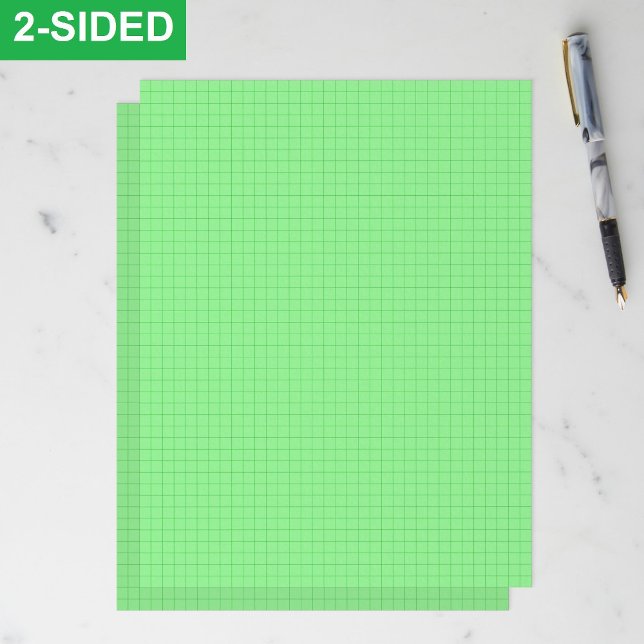 En-tête De Lettre Light Green Grid Graph Paper Sheets (Full Pages)  (printable school green graph papers)
