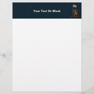 En-tête De Lettre Lion Du Jour De Jérusalem Avec Drapeau