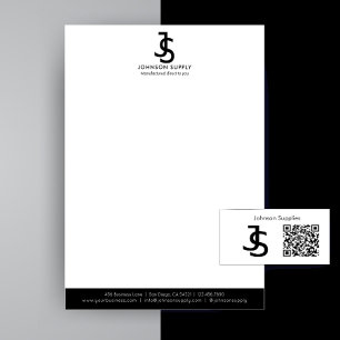 En-tête De Lettre Logo à monogramme de société de coutume d'affaires