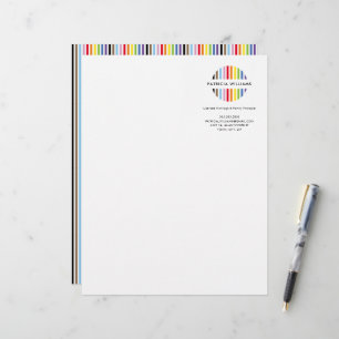 En-tête De Lettre LOGO À RAYURES MINIMALISTES MODERNES Fierté arc-en