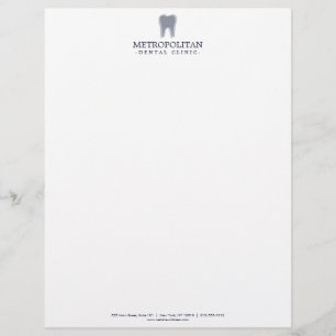 En-tête De Lettre Logo classique moderne dentiste pour dents Marine