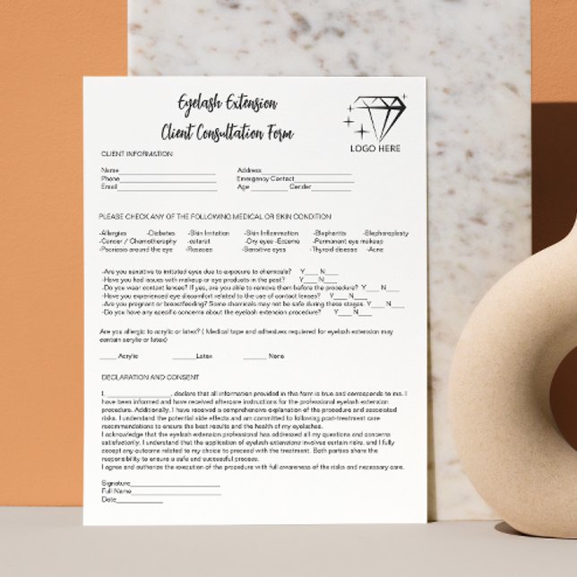 En-tête De Lettre Logo d'extension Eyelash du test HookUp Allergy Pa (Allergy Patch Test Eyelash Extension Logo Letterhead)