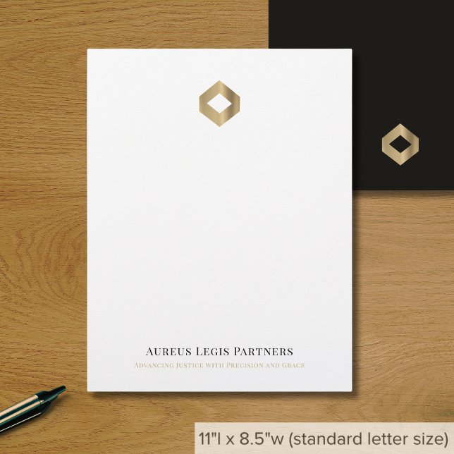 En-tête De Lettre Logo élégant Gold Diamond (Créateur téléchargé)