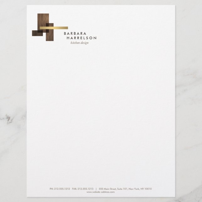 En-tête De Lettre Logo II d'architecture moderne du milieu du siècle (Devant)