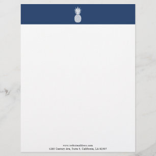 En-tête De Lettre Logo moderne White Pineappy en lettres-tête