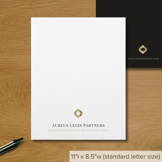 En-tête De Lettre Logo Or de luxe simple (Créateur téléchargé)