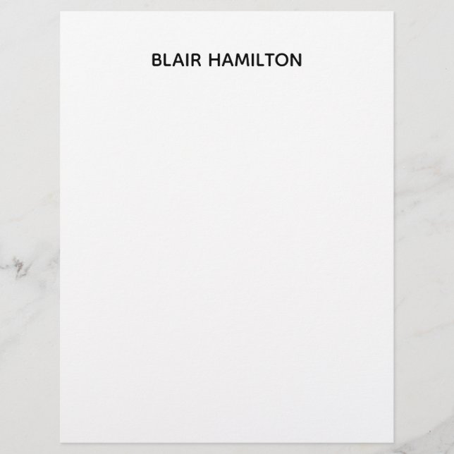 En-tête De Lettre Minimaliste (Devant)