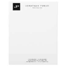 Modèle minimaliste de l'élégant monogramme noir bl