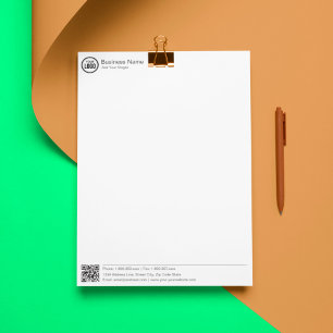 En-tête De Lettre Modèle Stationnaire Professionnel Avec Logo Et Cod