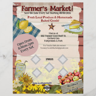 En-tête De Lettre Modèles d'affiche pour l'événement du marché des a