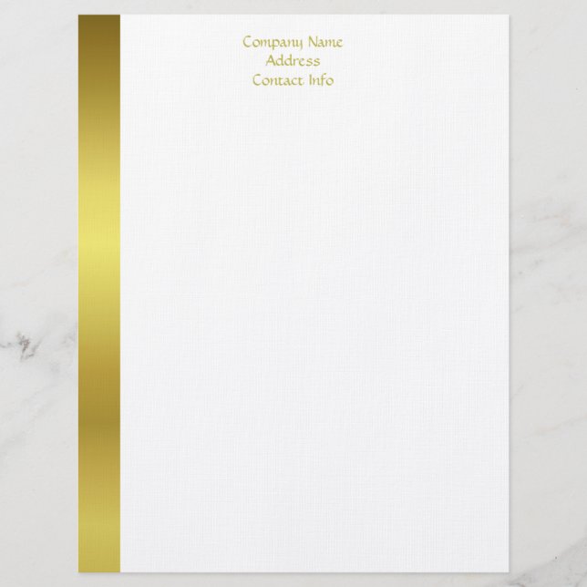 En-tête De Lettre Modern Elegant Gold Foil Company (Devant)