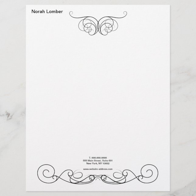 En-tête De Lettre Moderne simple blanc professionnel (Devant)