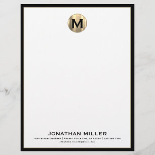 En-tête de lettre Monogram de luxe personnalisé