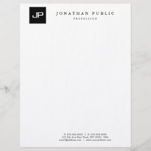 En-tête De Lettre Monogramme Modèle minimaliste Élégant Linen