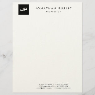 En-tête De Lettre Monogramme moderne Simple Modèle tendance