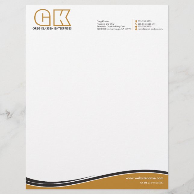 En-tête De Lettre Monogramme professionnel (Devant)
