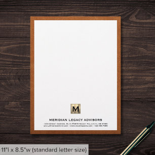 En-tête De Lettre Monogramme professionnel