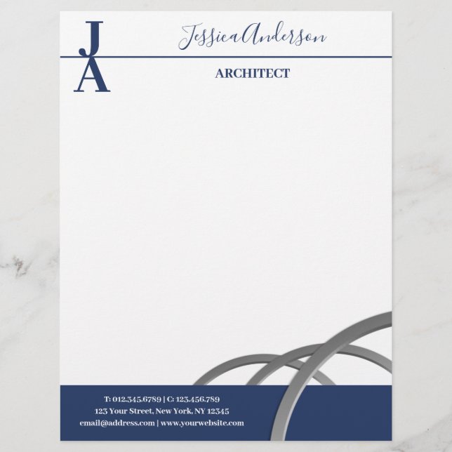 En-tête De Lettre Monogramme professionnel (Devant)