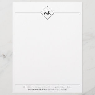 En-tête De Lettre Monogramme professionnel moderne