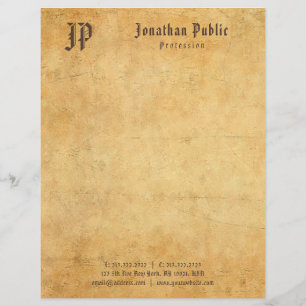 En-tête De Lettre Monogramme Vintage vieux papier look Modèle élégan