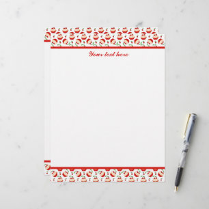 En-tête De Lettre Motif de cupcake en carrelage mignon