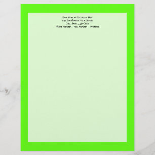 En-tête De Lettre Neon Green haute visibilité