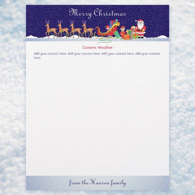 En-tête De Lettre Nuit avant Noël Newsletter avec Modèle (Créateur téléchargé)