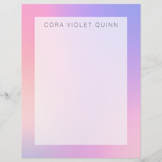 En-tête de lettre Ombre Holographique (Devant)