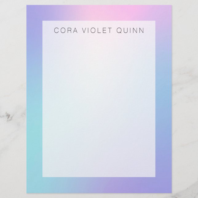 En-tête De Lettre Ombre holographique (Devant)