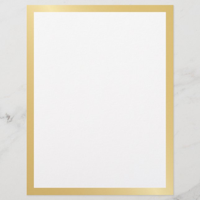En-tête De Lettre Or et blanc (Devant)