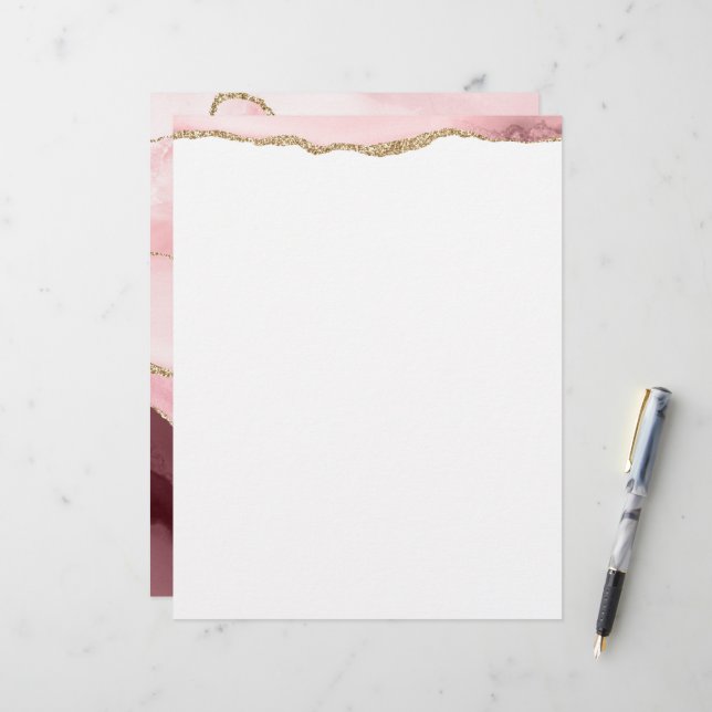 En-tête De Lettre or et gomme  (Devant/Arrière en situation)