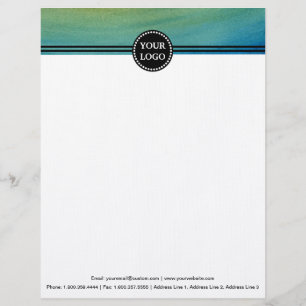En-tête De Lettre Papeterie moderne noire et or avec monogramme pers