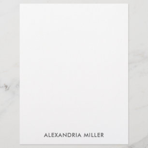 En-tête De Lettre Papeterie monographique minimaliste gris personnal