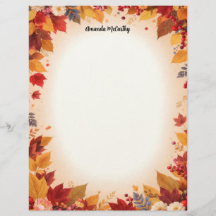 En-tête De Lettre Papier à lettres Couleurs d'Automne