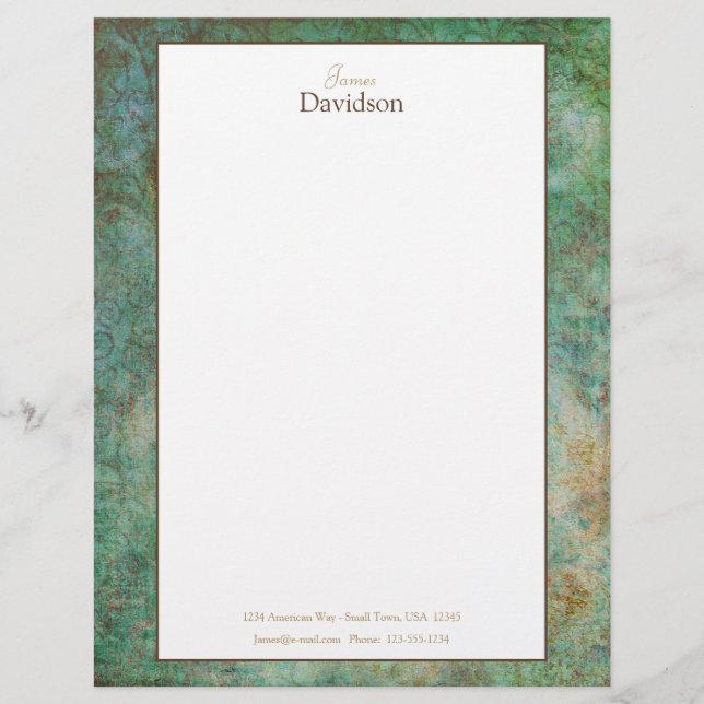 En-tête De Lettre Papier à lettres en granit moderne (Devant)