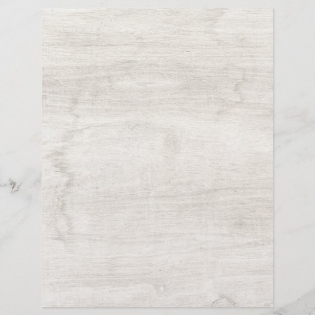 En-tête De Lettre Papier à rebut en bois Patiné blanc rustique (Devant)
