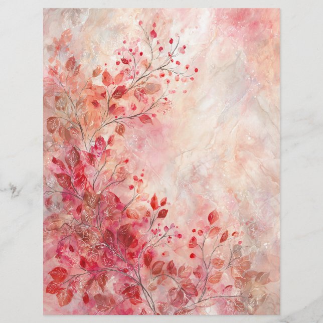 En-tête De Lettre Papier d'écriture/cartonnage de fleurs roses (Devant)
