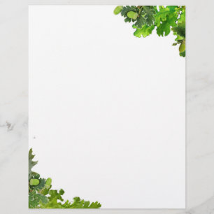 EN-TÊTE DE LETTRE PAPIER D'INVITATION DE LA FEUILLE DE CHÊNE DE 8,5 