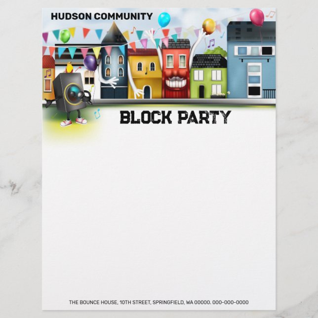 En-tête De Lettre Parti du bloc de quartier (Devant)