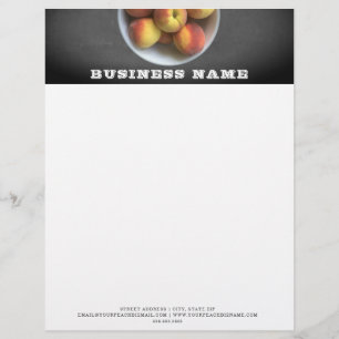 En-tête De Lettre Peaches Restaurant Cuisine Professionnelle Lettres